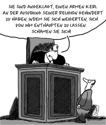 Cartoon: Religionsfreiheit (medium) by Karsten Schley tagged religion,religionsfreiheit,extremismus,terrorismus,gesetze,justiz,gesellschaft,toleranz,demokratie,religion,religionsfreiheit,extremismus,terrorismus,gesetze,justiz,gesellschaft,toleranz,demokratie