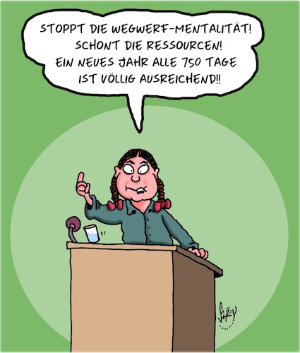 Cartoon: Ressourcen (medium) by Karsten Schley tagged greta,ressourcen,umwelt,klima,natur,gesellschaft,politik,greta,ressourcen,umwelt,klima,natur,gesellschaft,politik