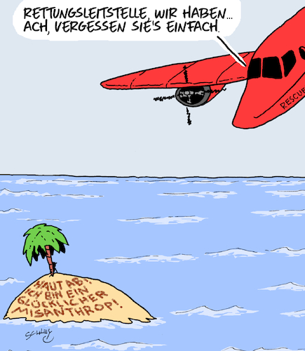 Cartoon: Rettungsflieger (medium) by Karsten Schley tagged philosophie,psychologie,misanthropen,inseln,ozeane,einsamkeit,glück,menschen,menschenfeindlichkeit,gesellschaft,philosophie,psychologie,misanthropen,inseln,ozeane,einsamkeit,glück,menschen,menschenfeindlichkeit,gesellschaft