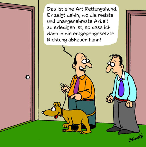 Cartoon: Rettungshund (medium) by Karsten Schley tagged arbeit,jobs,tiere,hunde,rettungshunde,gesundheit,gesellschaft,wirtschaft,arbeit,jobs,tiere,hunde,rettungshunde,gesundheit,gesellschaft,wirtschaft,tier,rettung,job