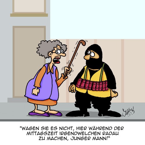 Cartoon: Ruhe bitte!! (medium) by Karsten Schley tagged terror,terrorismus,religion,kriminalität,hausordnung,alter,politik,anschläge,isis,islamismus,terror,terrorismus,religion,kriminalität,hausordnung,alter,politik,anschläge,isis,islamismus