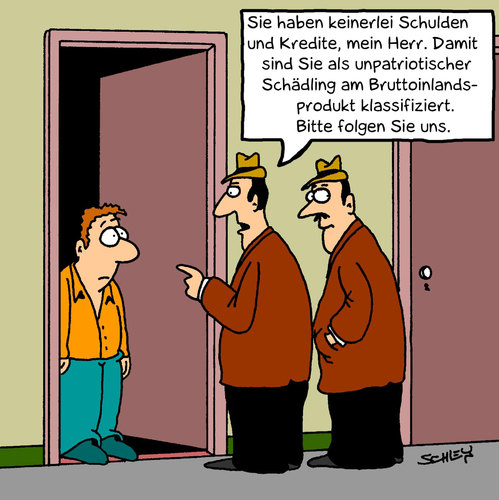 Cartoon: Schädling (medium) by Karsten Schley tagged wirtschaft,gesellschaft,geld,schulden,banken,bruttoinlandsprodukt,wirtschaftspolitik,wirtschaft,gesellschaft,geld,schulden,banken,bruttoinlandsprodukt,wirtschaftspolitik,bank,verschulden