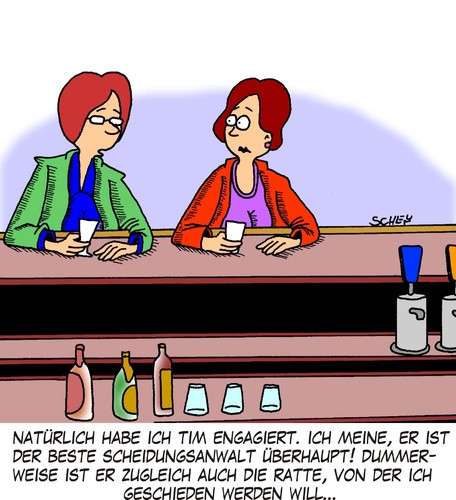 Cartoon: Scheidung (medium) by Karsten Schley tagged beziehung,mann,männer,frau,frauen,ehe,anwälte,recht,beziehung,mann,männer,frau,frauen,anwälte,ehe,recht,liebe