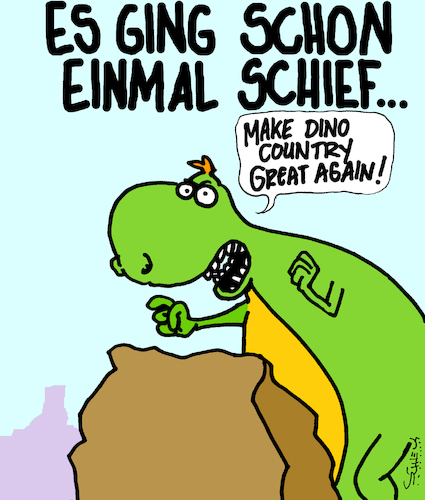 Cartoon: Schief gegangen (medium) by Karsten Schley tagged trump,usa,diplomatie,europa,deutschland,eu,intelligenz,trump,usa,diplomatie,europa,deutschland,eu,intelligenz