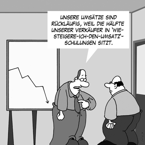 Cartoon: Schulung (medium) by Karsten Schley tagged wirtschaft,verkäufer,umsätze,verkaufen,business,geld,training,bildung,weiterbildung,profite,wirtschaft,verkäufer,umsätze,verkaufen,business,geld,training,bildung,weiterbildung,profite