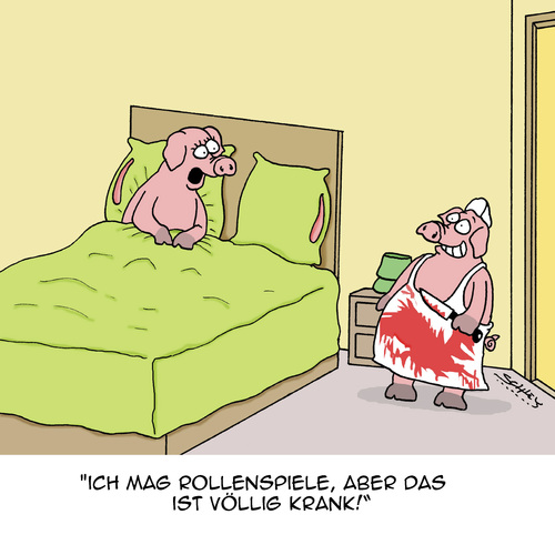 Cartoon: SCHWEINKRAM!! (medium) by Karsten Schley tagged liebe,ehe,beziehungen,rollenspiele,erotik,tiere,schweine,liebe,ehe,beziehungen,sex,rollenspiele,erotik,tiere,schweine