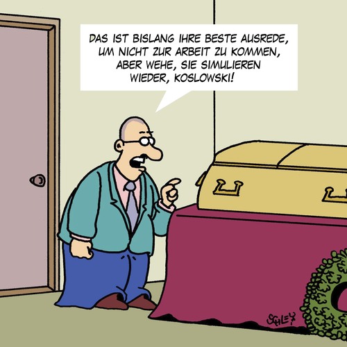 Cartoon: Simulant (medium) by Karsten Schley tagged arbeit,arbeitgeber,arbe...