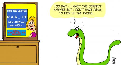 Cartoon: Snake TV (medium) by Karsten Schley tagged entertainment,tv,animals