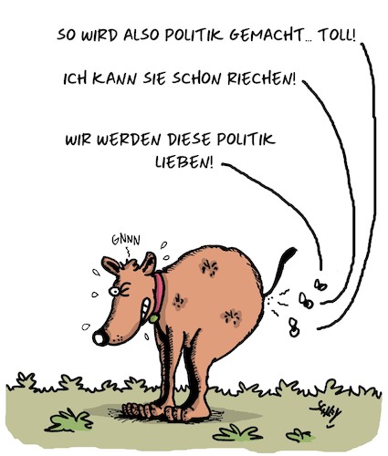 Cartoon: SO wird Politik gemacht (medium) by Karsten Schley tagged politik,politiker,wahlen,wähler,bevölkerung,volksnähe,demokratie,politik,politiker,wahlen,wähler,bevölkerung,volksnähe,demokratie