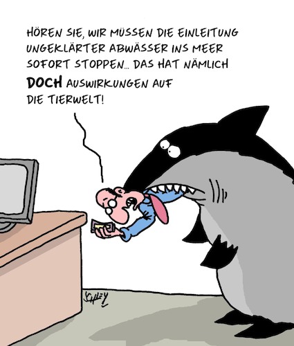 Cartoon: Sofort stoppen! (medium) by Karsten Schley tagged industrie,umwelt,natur,umweltverschmutzung,meere,ozeane,tiere,veränderungen,genetik,wirtschaft,kriminalität,gesellschaft,industrie,umwelt,natur,umweltverschmutzung,meere,ozeane,tiere,veränderungen,genetik,wirtschaft,kriminalität,gesellschaft