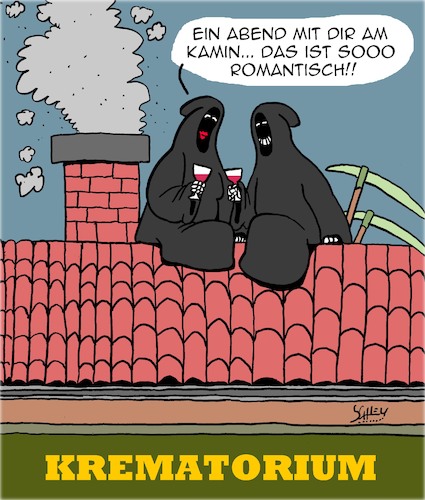 Cartoon: Sooo romantisch!!! (medium) by Karsten Schley tagged romantik,erotik,beziehungen,liebe,dating,männer,frauen,tod,romantik,erotik,beziehungen,liebe,dating,männer,frauen,tod