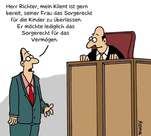 Cartoon: Sorgerecht (medium) by Karsten Schley tagged recht,rechtsanwälte,ehe,scheidung,kinder,sorgerecht,geld,gesellschaft,männer,frauen,recht,rechtsanwälte,ehe,scheidung,kinder,sorgerecht,geld,gesellschaft,männer,frauen