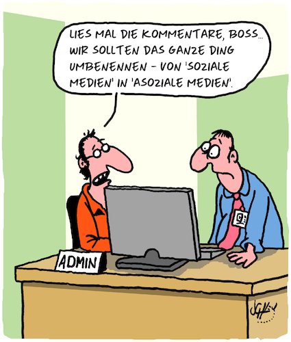 Cartoon: Soziale Medien? (medium) by Karsten Schley tagged sozialverhalten,internet,computer,bildung,beleidigungen,gesellschaft,facebook,gesetze,demokratie,technologie,sozialverhalten,internet,computer,bildung,beleidigungen,gesellschaft,facebook,gesetze,demokratie,technologie