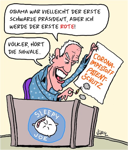 Cartoon: Sozialisten-Joe (medium) by Karsten Schley tagged biden,sozialismus,patentschutz,unternehmertum,marktwirtschaft,staatswillkür,wirtschaft,gewinne,coronaimpfstoff,gesellschaft,politik,biden,sozialismus,patentschutz,unternehmertum,marktwirtschaft,staatswillkür,wirtschaft,gewinne,coronaimpfstoff,gesellschaft,politik