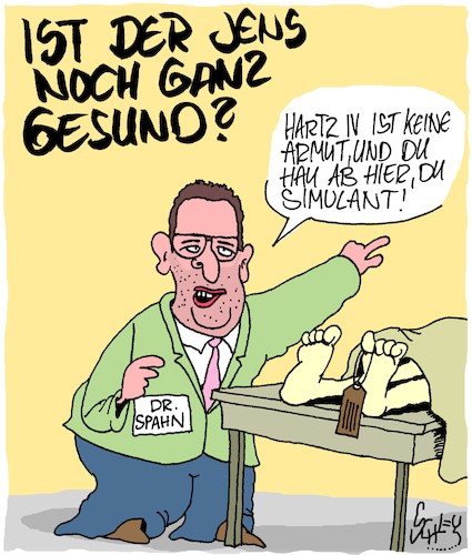 Cartoon: Spahn noch gesund? (medium) by Karsten Schley tagged spahn,regierung,politik,hartz4,armut,gesundheitsministerium,empathie,arroganz,politikerdarsteller,gesellschaft,deutschland,spahn,regierung,politik,hartz4,armut,gesundheitsministerium,empathie,arroganz,politikerdarsteller,gesellschaft,deutschland