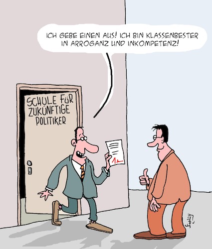 Cartoon: Spitzen-Personal (medium) by Karsten Schley tagged schule,ausbildung,diplomatie,politik,politiker,bildung,klassenbetse,arroganz,kompetenz,wahlen,demokratie,gesellschaft,schule,ausbildung,diplomatie,politik,politiker,bildung,klassenbetse,arroganz,kompetenz,wahlen,demokratie,gesellschaft