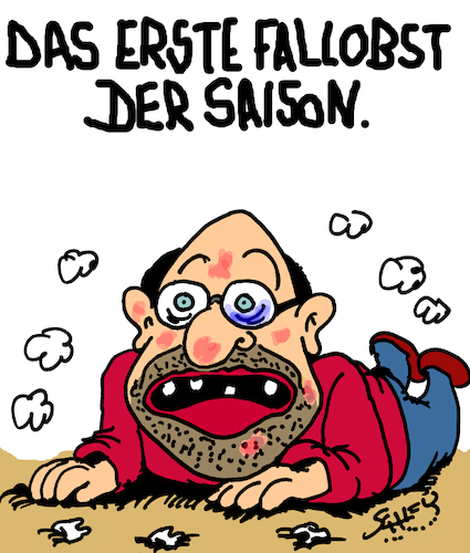 Cartoon: St. Fallobst (medium) by Karsten Schley tagged spd,nrw,wahlen,politik,schulz,absturz,wähler,demokratie,bundestagswahl,landtagswahlen,deutschland,europa,gesellschaft,demoskopie,spd,nrw,wahlen,politik,schulz,absturz,wähler,demokratie,bundestagswahl,landtagswahlen,deutschland,europa,gesellschaft,demoskopie