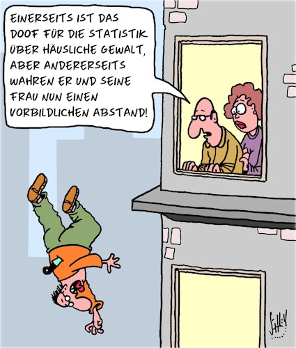 Cartoon: Statistik (medium) by Karsten Schley tagged coronavirus,häusliche,gewalt,ehe,beziehungen,männer,frauen,liebe,abstand,gesundheit,gesellschaft,coronavirus,häusliche,gewalt,ehe,beziehungen,männer,frauen,liebe,abstand,gesundheit,gesellschaft