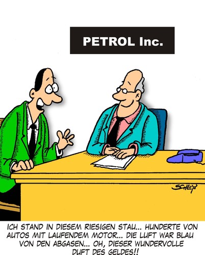 Cartoon: Stau (medium) by Karsten Schley tagged wirtschaft,geld,umwelt,auto,business,wirtschaft,geld,umwelt,auto,business