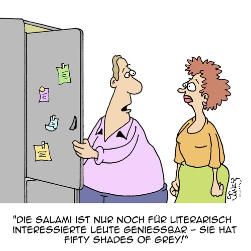 Cartoon: Stil und Kultur (medium) by Karsten Schley tagged frauen,männer,unterhaltung,liebe,ehe,ernährung,kultur,essen,literatur,film,film,literatur,essen,kultur,ernährung,unterhaltung,männer,frauen,ehe,liebe