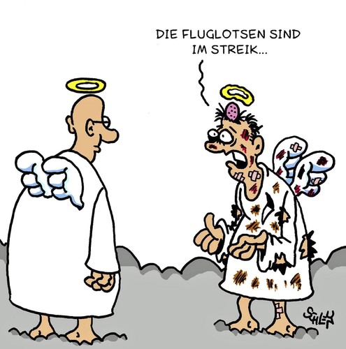 Cartoon: Streik (medium) by Karsten Schley tagged engel,religion,deutschland,gesellschaft,mobilität,tourismus,flugverkehr,fluglotsen,arbeitskampf,streik,arbeitnehmerrechte,gewerkschaften,arbeitgeber,arbeitnehmer,arbeitnehmer,arbeitgeber,gewerkschaften,arbeitnehmerrechte,arbeitskampf,streik,tourismus,mobilität,flugverkehr,gesellschaft,deutschland,fluglotsen