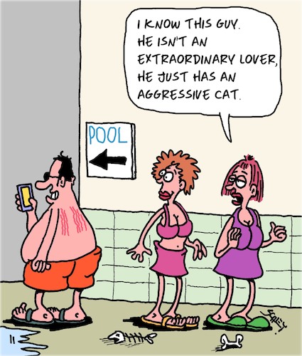 Cartoon: Super Lover (medium) by Karsten Schley tagged love,relationships,men,women,dating,misunderstandings,cats,love,relationships,men,women,sex,dating,misunderstandings,cats