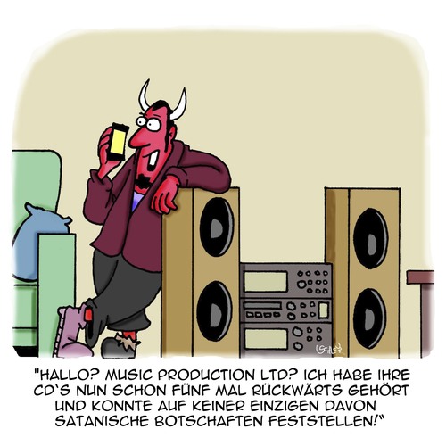 Cartoon: TEUFELSWERK!!! (medium) by Karsten Schley tagged musik,entertainment,teufel,hölle,religion,satan,christentum,unterhaltung,medien,unterhaltungsindustrie,kultur,musik,entertainment,teufel,hölle,religion,satan,christentum,unterhaltung,medien,unterhaltungsindustrie,kultur