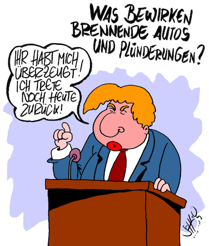 Cartoon: Tolle Aktion (medium) by Karsten Schley tagged g20,demonstrationen,terrorismus,politik,gewalt,verbrechen,polizei,hamburg,gesellschaft,deutschland,g20,demonstrationen,terrorismus,politik,gewalt,verbrechen,polizei,hamburg,gesellschaft,deutschland