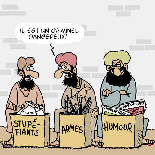 Cartoon: Tres Dangereux! (medium) by Karsten Schley tagged economie,commerce,religion,armes,drogues,jihad,humour,liberte,de,la,presse,economie,commerce,religion,armes,drogues,jihad,humour,liberte,de,la,presse