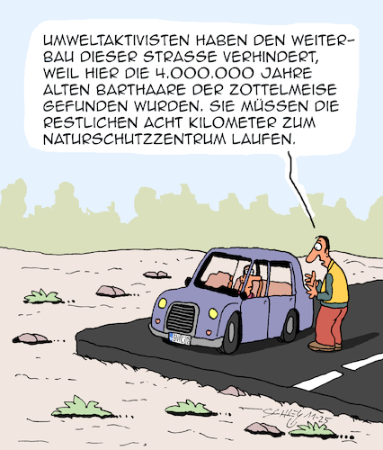 Cartoon: Umweltschutz (medium) by Karsten Schley tagged umwelt,umweltschutz,wirtschaftskrise,transport,mobilität,natur,politik,medien,gesellschaft,umwelt,umweltschutz,wirtschaftskrise,transport,mobilität,natur,politik,medien,gesellschaft