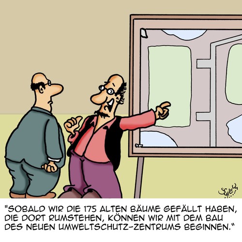 Cartoon: Umweltschutz tut Not!! (medium) by Karsten Schley tagged umweltschutz,pflanzen,bäume,stadtplanung,verwaltung,angestellte,landschaftsplanung,politik,bauindustrie,wirtschaft,business,umweltschutz,pflanzen,bäume,stadtplanung,verwaltung,angestellte,landschaftsplanung,politik,bauindustrie,wirtschaft,business