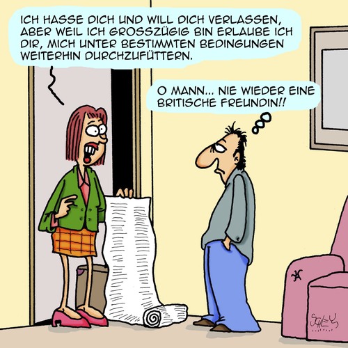 Cartoon: Unter Umständen... (medium) by Karsten Schley tagged business,wirtschaft,geld,unterstützung,trennung,frauen,männer,beziehungen,liebe,brexit,uk,eu,politik,politik,eu,uk,brexit,liebe,beziehungen,männer,frauen,trennung,unterstützung,geld,wirtschaft,business