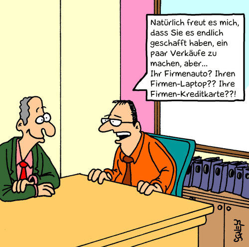 Cartoon: Verkäufe (medium) by Karsten Schley tagged wirtschaft,finanzen,verkaufen,verkäufer,geld,gesellschaft,business,jobs,wirtschaft,finanzen,verkaufen,verkäufer,geld,gesellschaft,jobs,business,arbeit,handel,verkauf,firma