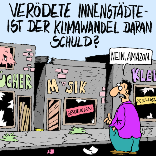 Cartoon: Verödung (medium) by Karsten Schley tagged städte,wirtschaft,handel,raubtierkapitalismus,onlinehandel,dumpinglöhne,ausbeutung,preiskampf,verdrängung,wettbewerbsverzerrung,wettbewerb,geld,gesellschaft,internet,städte,wirtschaft,handel,raubtierkapitalismus,onlinehandel,dumpinglöhne,ausbeutung,preiskampf,verdrängung,wettbewerbsverzerrung,wettbewerb,geld,gesellschaft,internet