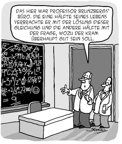 Cartoon: Vertraue der Wissenschaft (medium) by Karsten Schley tagged wissenschaft,forschung,mathematik,lehre,forschungsbudget,nutzen,gesellschaft,wissenschaft,forschung,mathematik,lehre,forschungsbudget,nutzen,gesellschaft