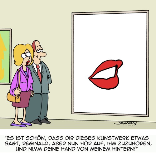 Cartoon: Vorsicht - KUNST!! (medium) by Karsten Schley tagged kunst,künstler,museen,moderne,botschaft,kunstliebhaber,männer,frauen,beziehungen,liebe,anmache,kunst,künstler,museen,moderne,botschaft,kunstliebhaber,männer,frauen,beziehungen,liebe,sex,anmache