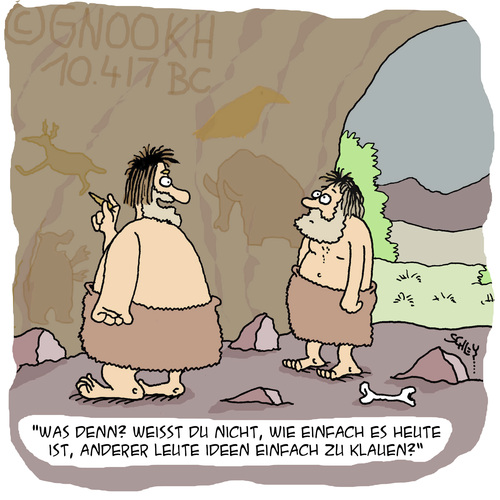 Cartoon: Vorsicht vor Ideen-Klau! (medium) by Karsten Schley tagged computer,copyright,internet,ideenklau,eigentum,internetsicherheit,kreativität,computerkriminalität,steinzeit,geschichte,computer,copyright,internet,ideenklau,eigentum,internetsicherheit,kreativität,computerkriminalität,steinzeit,geschichte