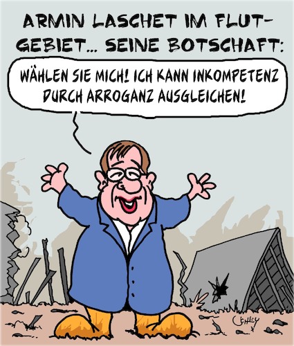 Cartoon: Wählt Laschet!! (medium) by Karsten Schley tagged wahlen,cdu,laschet,inkompetenz,fluthilfe,arroganz,politik,deutschland,wahlen,cdu,laschet,inkompetenz,fluthilfe,arroganz,politik,deutschland