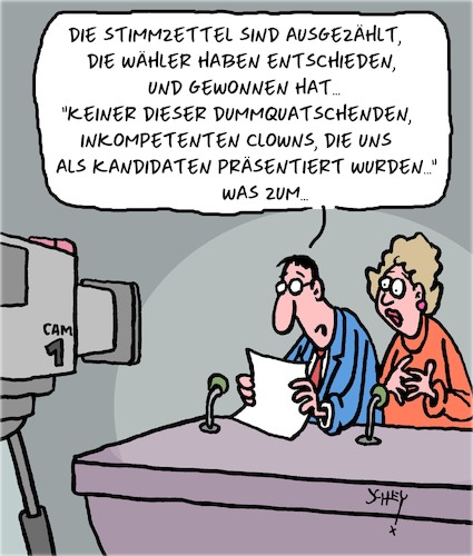 Cartoon: Wahlgewinner (medium) by Karsten Schley tagged wahlen,politik,kandidaten,wähler,kompetenz,politiker,gesellschaft,medien,deutschland,wahlen,politik,kandidaten,wähler,kompetenz,politiker,gesellschaft,medien,deutschland