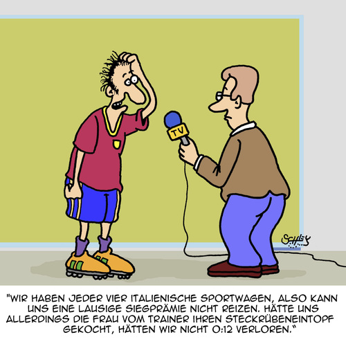 Cartoon: Was wirklich zählt (medium) by Karsten Schley tagged fussball,sport,profisport,geld,prämien,sieg,niederlage,bundesliga,gehälter,spielergehälter,trainer,fussball,sport,profisport,geld,prämien,sieg,niederlage,bundesliga,gehälter,spielergehälter,trainer