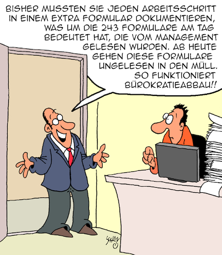 Weg mit der Bürokratie Weg mit der Bürokratie
