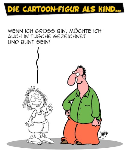 Cartoon: Wenn ich groß bin... (medium) by Karsten Schley tagged kinder,cartoons,zukunft,kindheit,zeit,lernen,jugend,kinder,cartoons,zukunft,kindheit,zeit,lernen,jugend