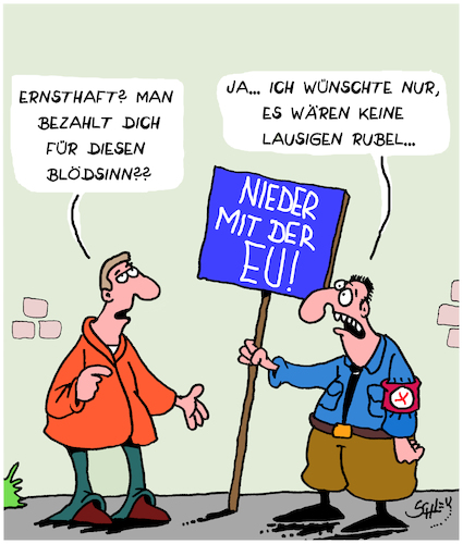 Cartoon: Wer bezahlt die? (medium) by Karsten Schley tagged putin,rechtsextremismus,neonazis,afd,europa,demokratie,diktatur,politik,deutschland,gesellschaft,geld,russland,putin,rechtsextremismus,neonazis,afd,europa,demokratie,diktatur,politik,deutschland,gesellschaft,geld,russland