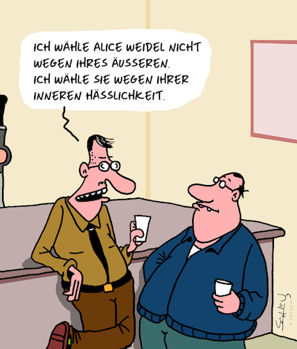 Cartoon: Werte (medium) by Karsten Schley tagged politik,wahlen,rechtsextremismus,afd,populismus,wähler,werte,gesellschaft,demokratie,deutschland,politik,wahlen,rechtsextremismus,afd,populismus,wähler,werte,gesellschaft,demokratie,deutschland