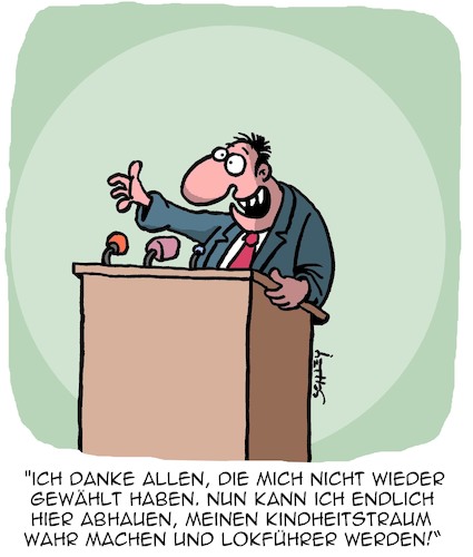 Cartoon: Wieder gewählt! (medium) by Karsten Schley tagged wahlen,wähler,demokratie,politik,parteien,wiederwahl,jobs,träume,gesellschaft,wahlen,wähler,demokratie,politik,parteien,wiederwahl,jobs,träume,gesellschaft