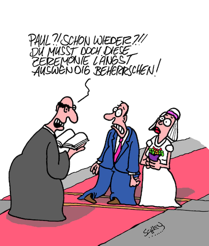 Cartoon: Zeremonie (medium) by Karsten Schley tagged hochzeit,heirat,liebe,ehe,männer,frauen,kirche,religion,priester,zeremonien,bräuche,traditionen,scheidung,gesellschaft,europa,deutschland,hochzeit,heirat,liebe,ehe,männer,frauen,kirche,religion,priester,zeremonien,bräuche,traditionen,scheidung,gesellschaft,europa,deutschland