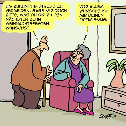 Cartoon: Zukunft... (medium) by Karsten Schley tagged weihnachtsstress,weihnachten,feiertage,religion,alter,rente,ehe,liebe,beziehungen,geschenke,stress,gesellschaft,organisation,zukunft,weihnachtsstress,weihnachten,feiertage,religion,alter,rente,ehe,liebe,beziehungen,geschenke,stress,gesellschaft,organisation,zukunft