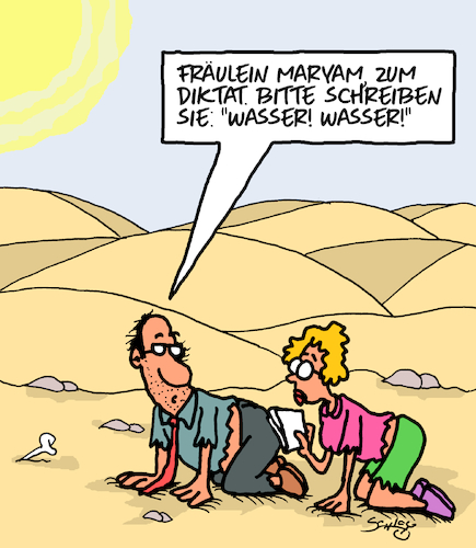 Cartoon: Zum Diktat! (medium) by Karsten Schley tagged arbeitgeber,arbeitnehmer,sekretärinnen,diktate,männer,frauen,jobs,arbeitsplätze,wirtschaft,business,wüste,durst,gesellschaft,arbeitgeber,arbeitnehmer,sekretärinnen,diktate,männer,frauen,jobs,arbeitsplätze,wirtschaft,business,wüste,durst,gesellschaft