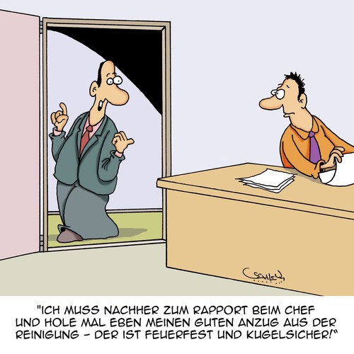 Cartoon: Zum Rapport! (medium) by Karsten Schley tagged karriere,reportings,umsätze,verkäufer,industrie,büro,reviews,vorgesetzte,arbeitnehmer,arbeitgeber,arbeit,business,business,arbeit,arbeitgeber,arbeitnehmer,vorgesetzte,reviews,büro,industrie,verkäufer,umsätze,reportings,karriere