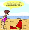 Cartoon: Am Strand (small) by Karsten Schley tagged urlaub,reisen,tourismus,gesundheit,ferien,see,meer,sonne,sommer,sonnenbrand,wetter,klima